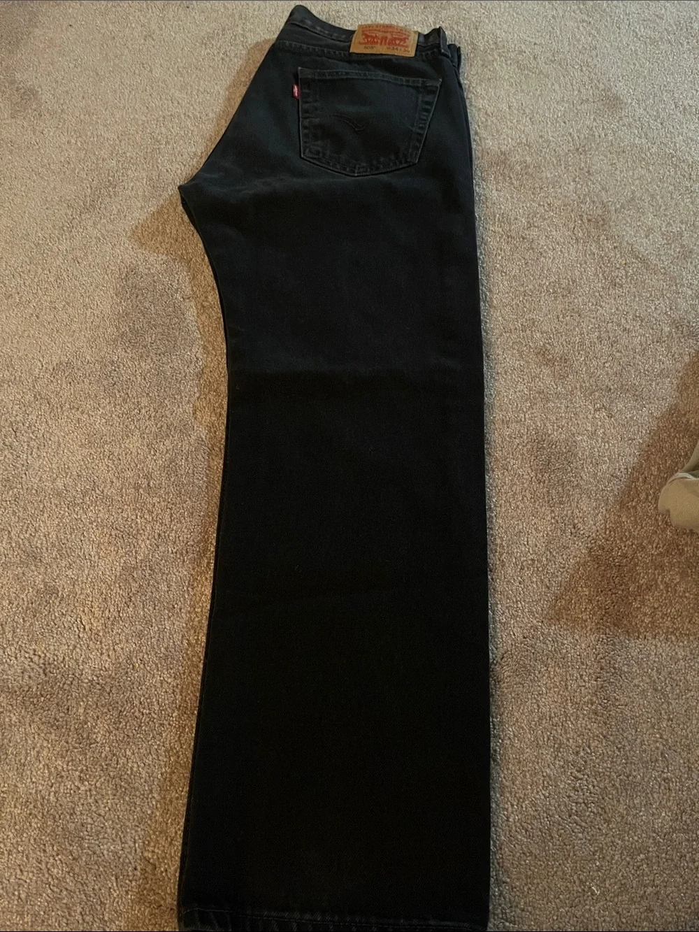 Levi's Black Straight-Leg Denim Jeans